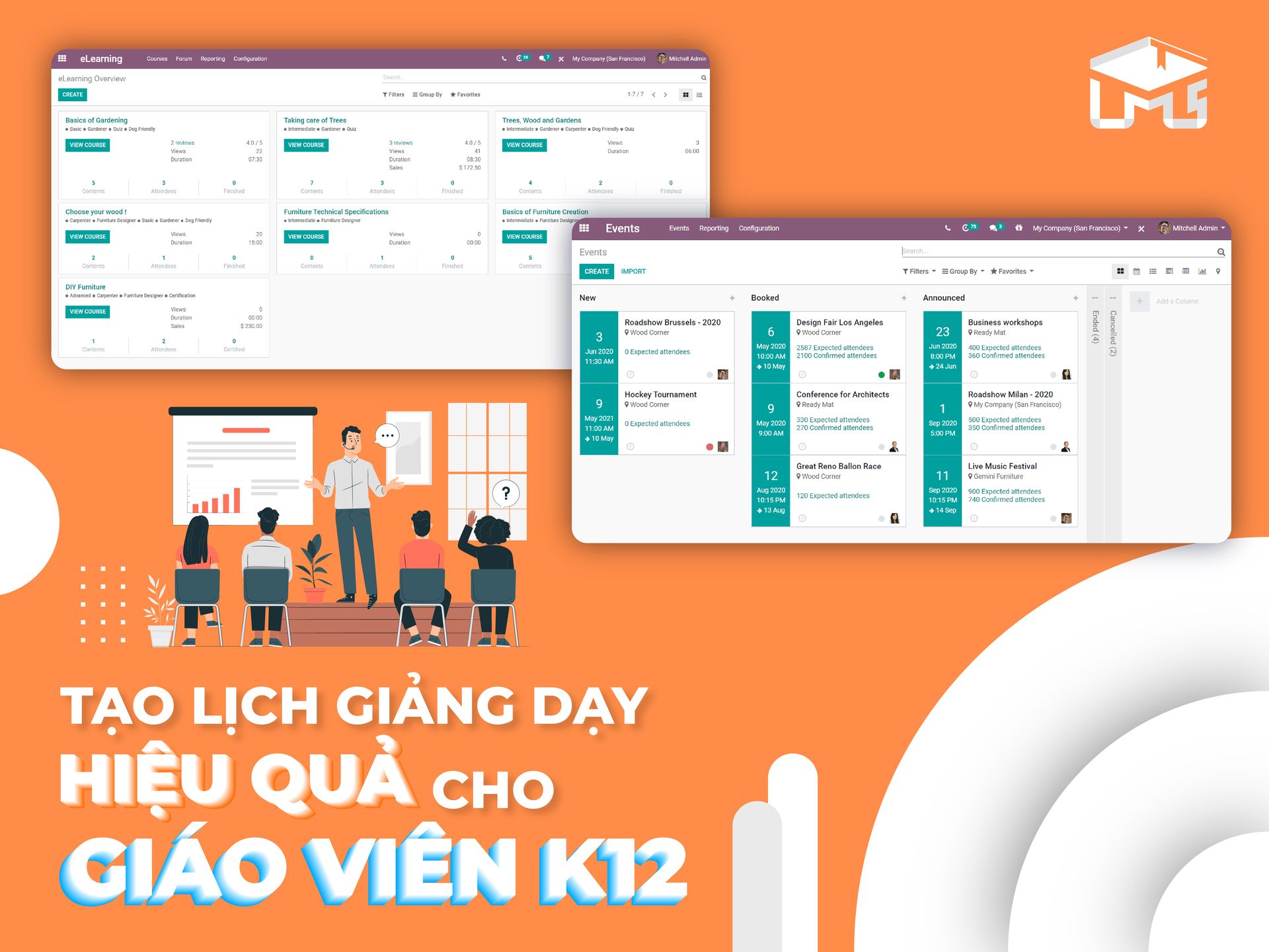 Tạo lịch giảng dạy hiệu quả cho giáo viên khối K12 trong M-LMS